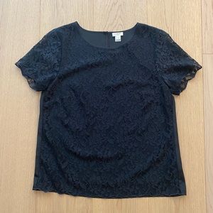 J Crew Lace Front Top